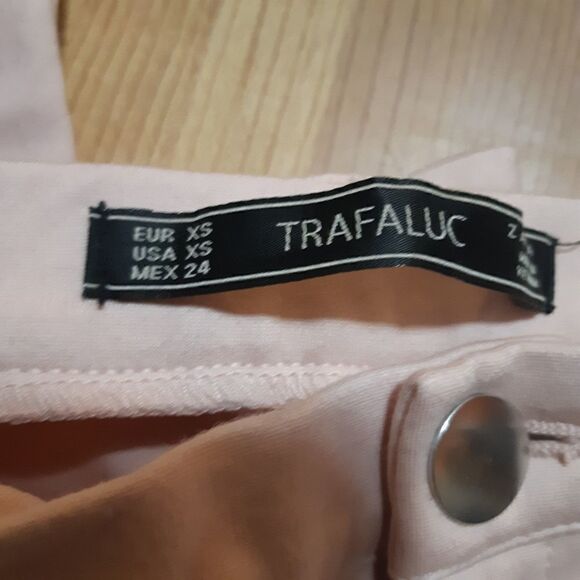 Zara Trafaluc Women's Slim Mid Rise Pink Pants - Picture 9 of 10